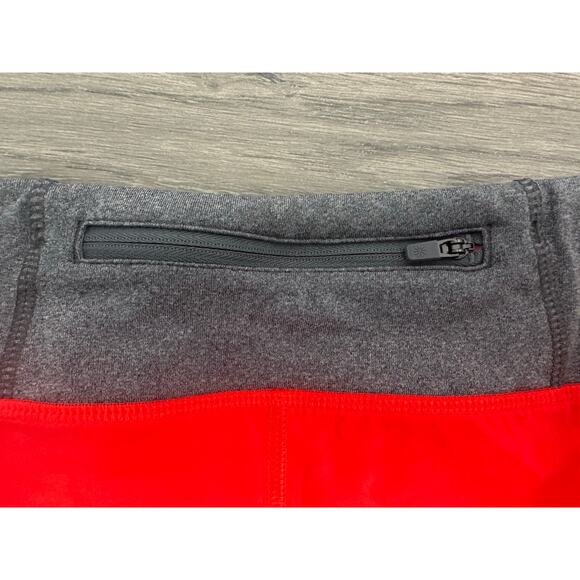 ATHLETA High Rise Acceleration Shorts Orange Lined Running Athletic Size Medium - Picture 4 of 8